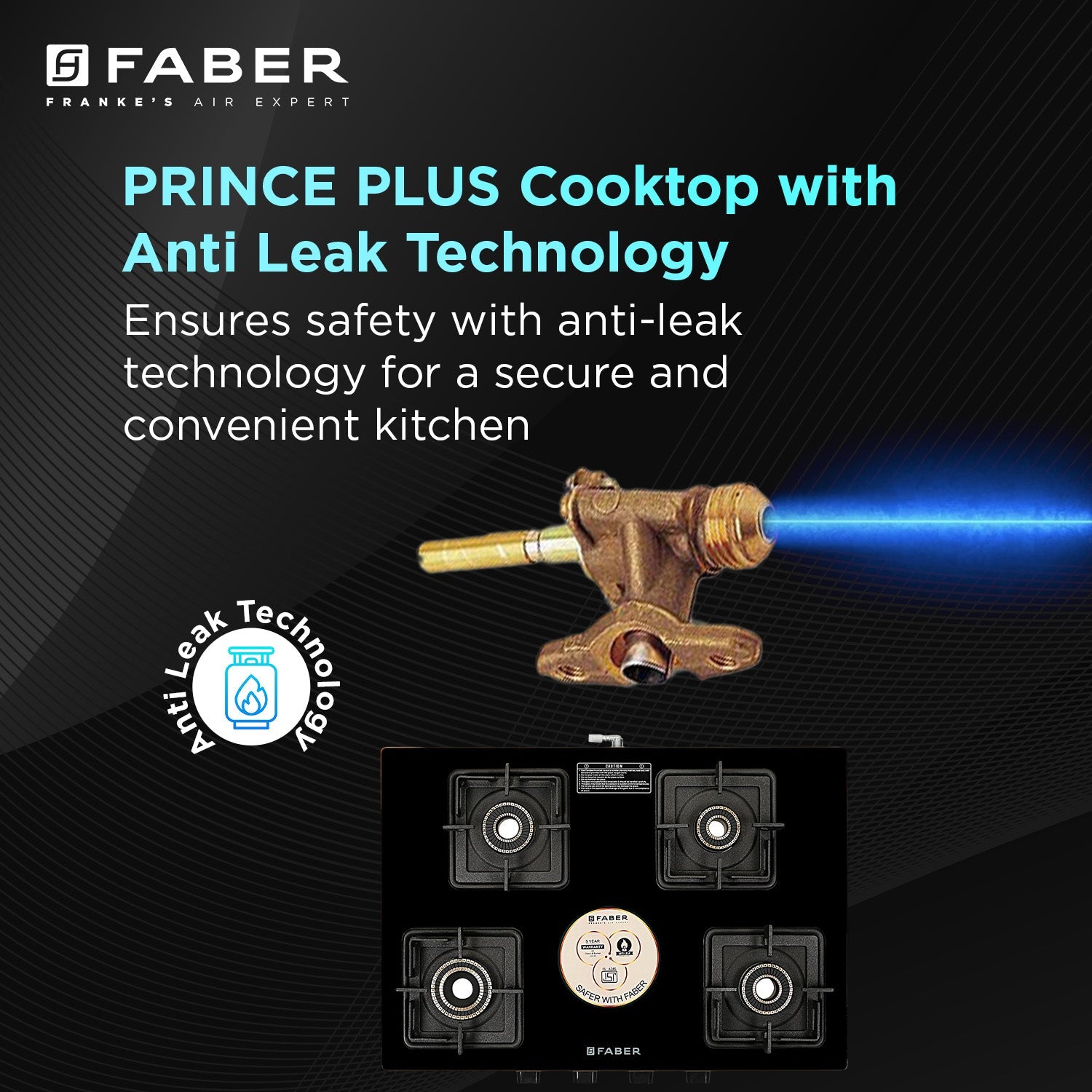 HOB COOKTOP PRINCE PLUS 4BB BK