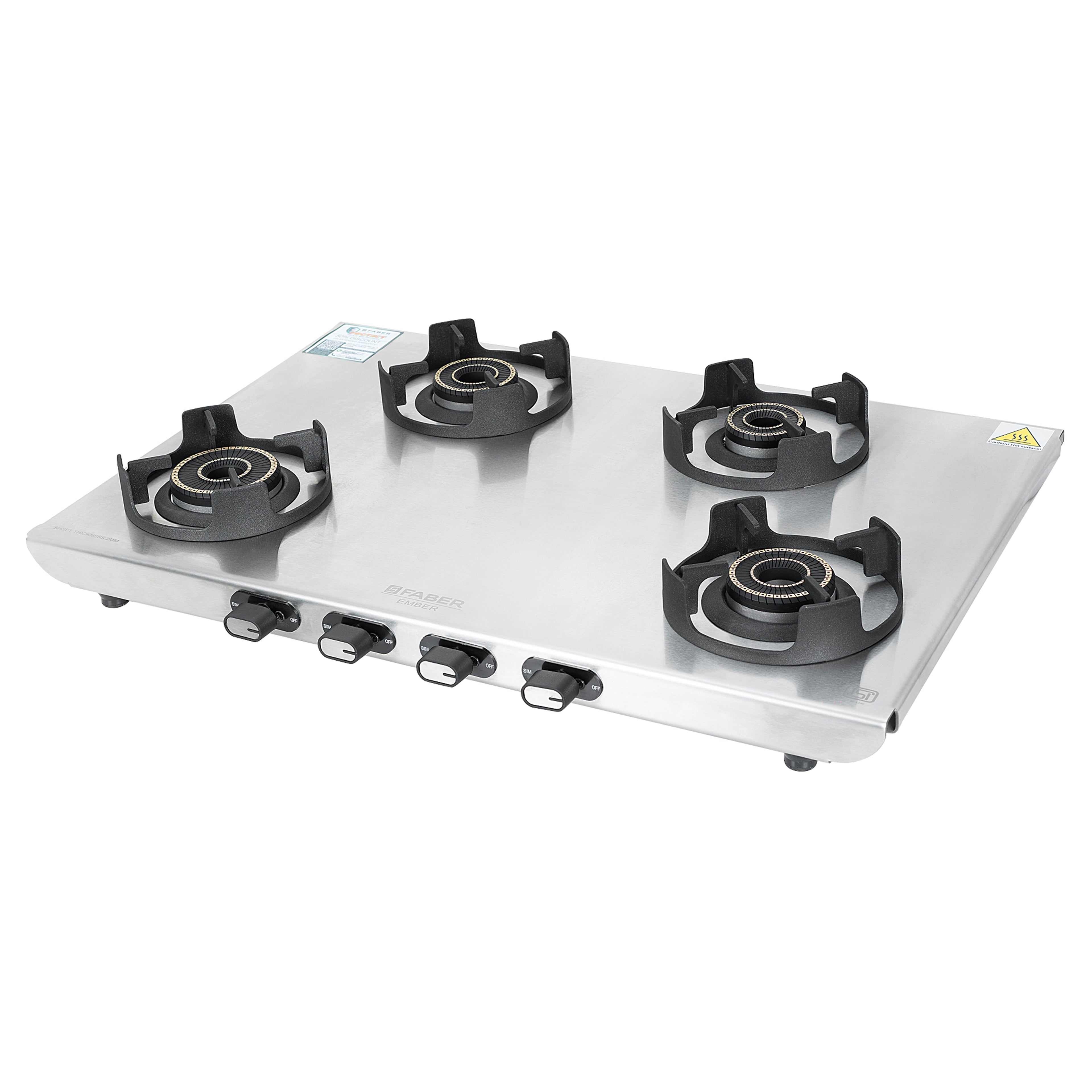 COOKTOP EMBER 4BB SS CI