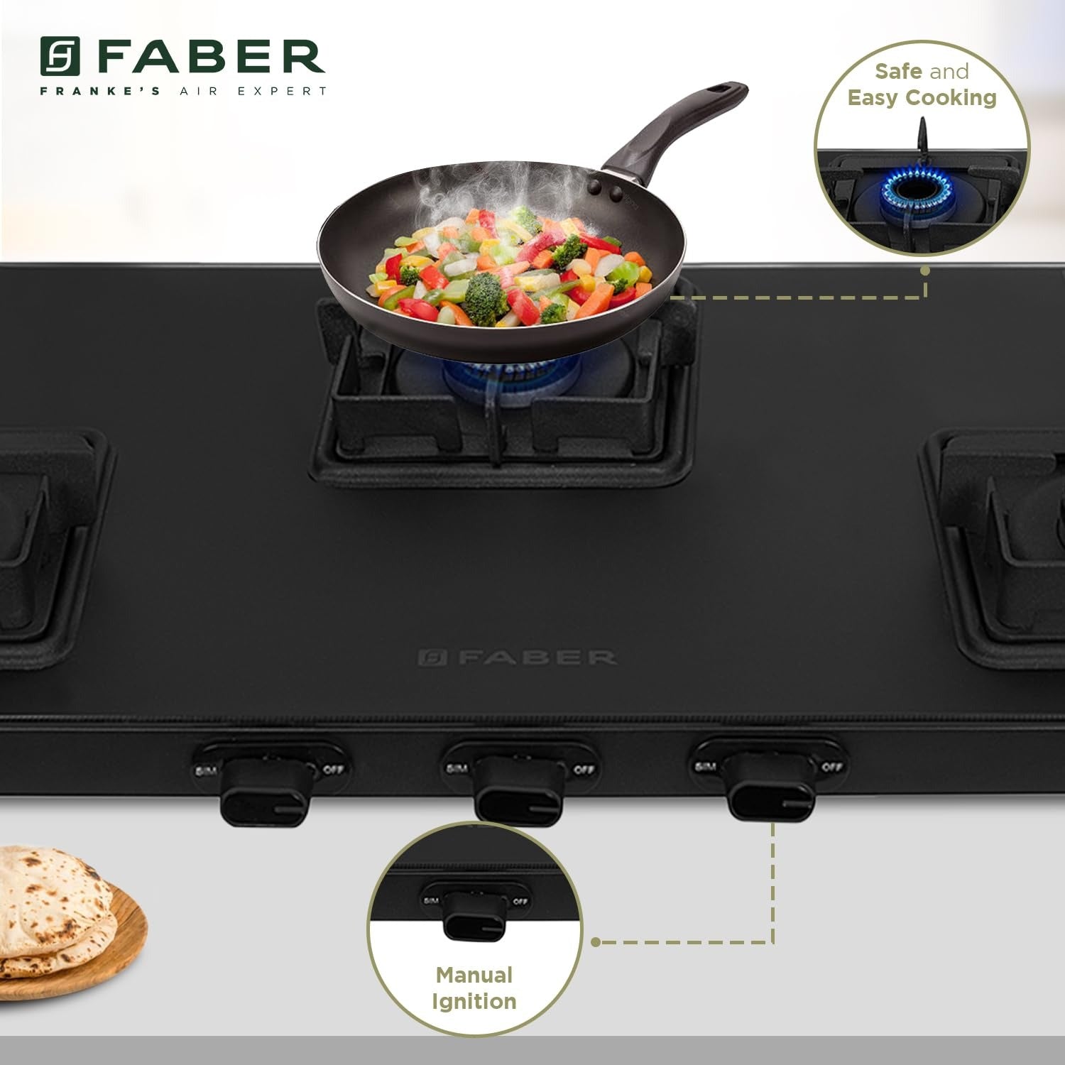 COOKTOP BLOSSOM 3BB BK CI