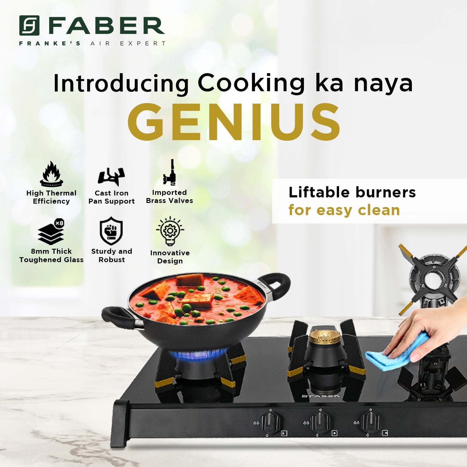 High-Performance Genius 753 AI BK Cooktop - Order Now!