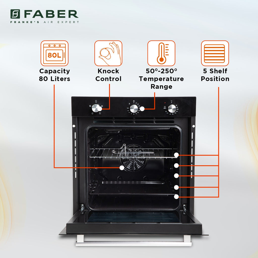 Shop Faber FBIO 80L 4F BK Built in Oven