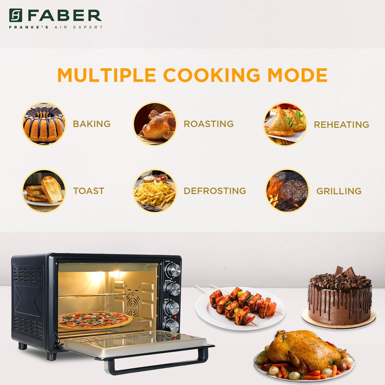 Built in Oven with Multiple cooking Mode