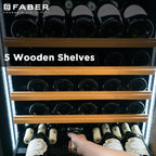 Faber Wine Cooler Fridge with 46 Bottles capacity 60 cm