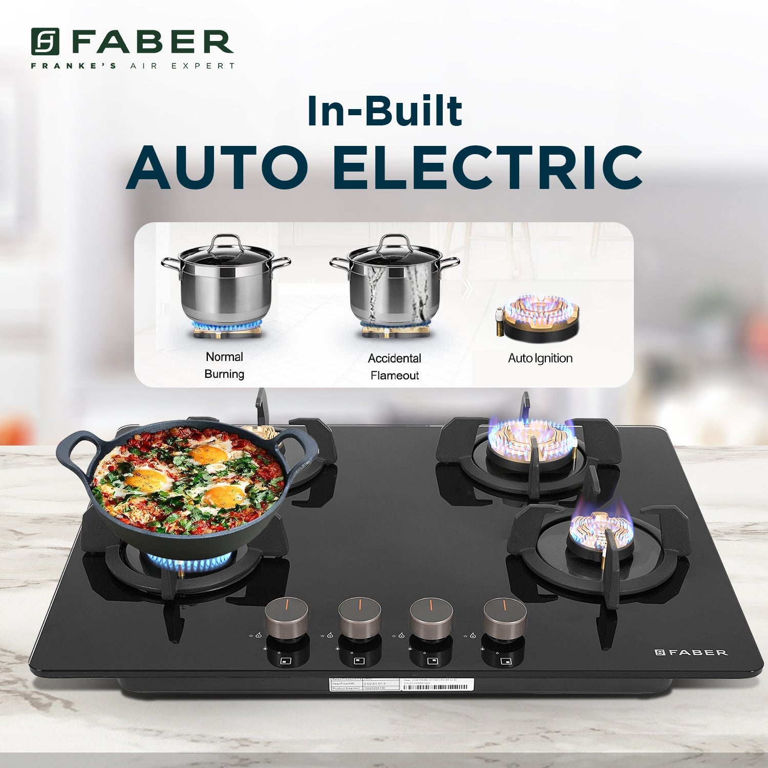 Buy Hob PRIME HT704 CRS BR CI AI Online at best price Faber India