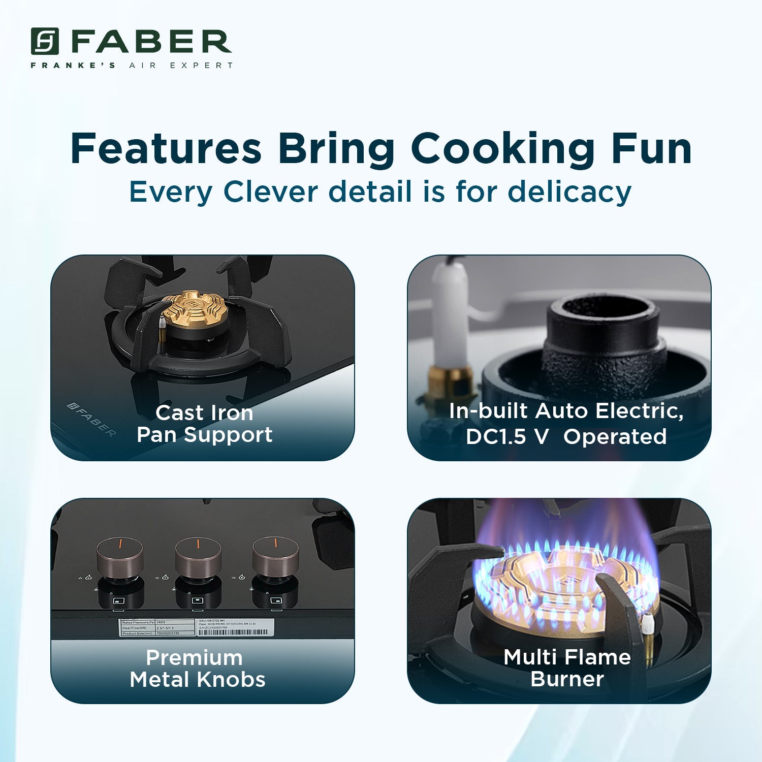 Buy Hob PRIME HT703 CRS BR CI AI Online at best price Faber India