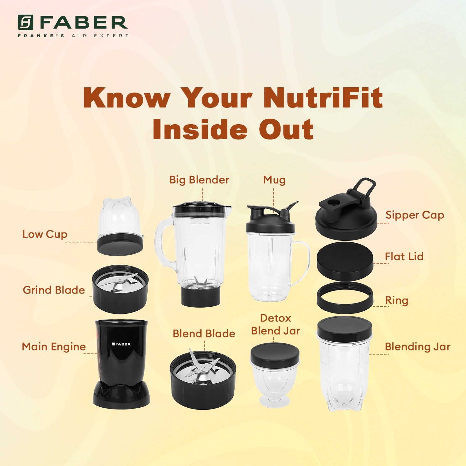 Faber SPORTZ BLENDER FSB 5in1 Nutrifit Nero